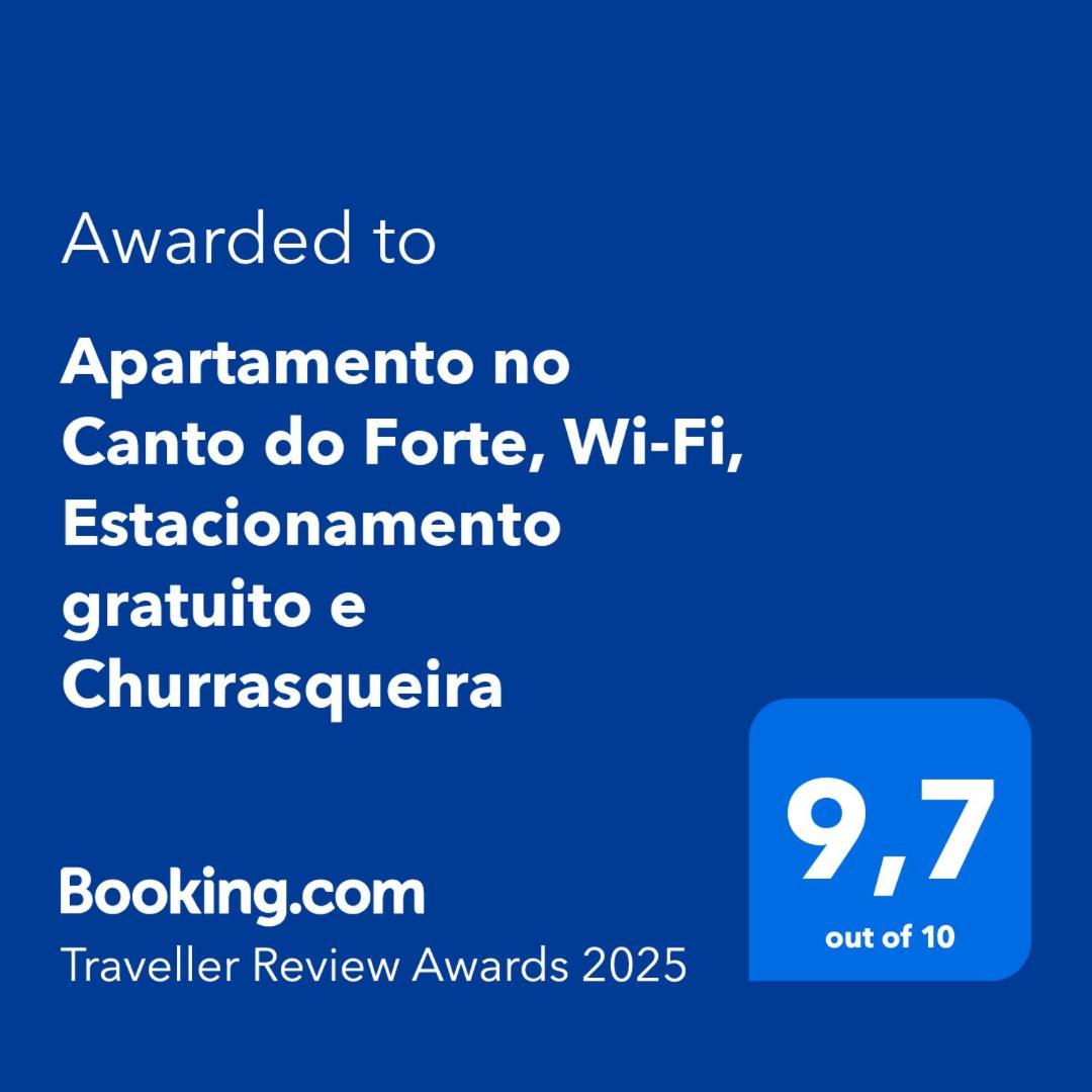פראייה גראנדה Apartamento No Canto Do Forte, Wi-Fi, Estacionamento Gratuito E Churrasqueira מראה חיצוני תמונה